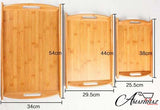 3 Bamboo Serving Trays/Platters/Breakfast Trays