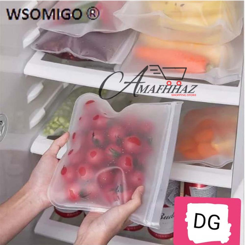 3Pcs Multi Pack Silicone Food Storage Bags
