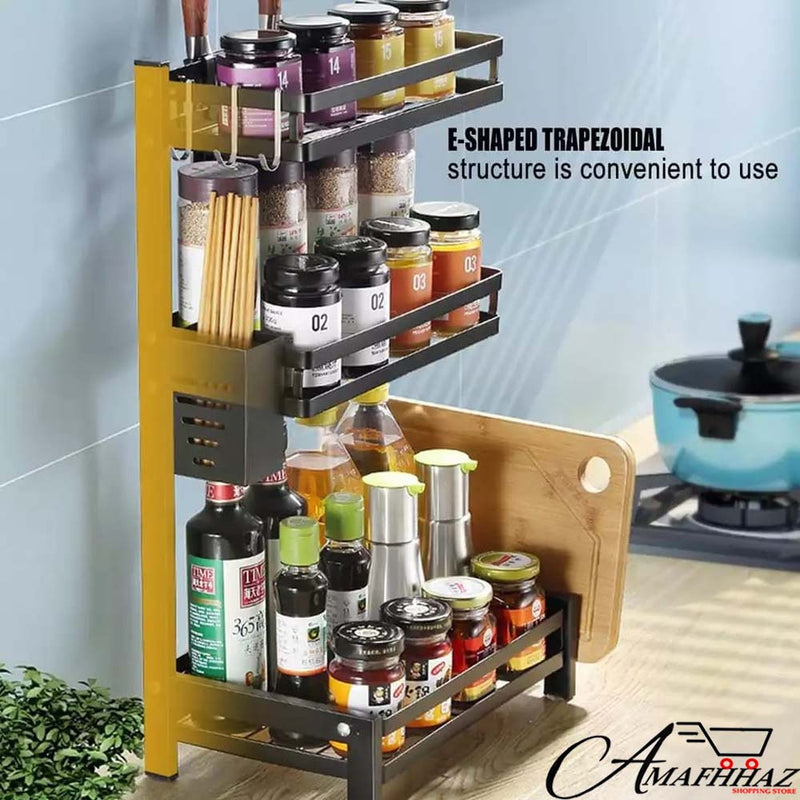 3 Layer Spice Bottle Iron Rack