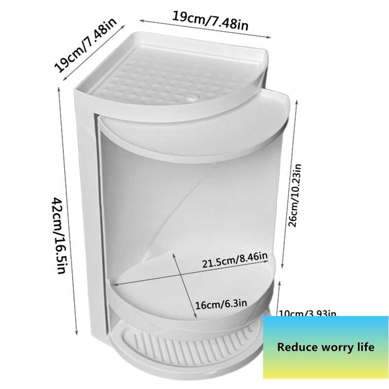 Rotating Corner Cosmetic Accessories Shelf Bathroom Shelf