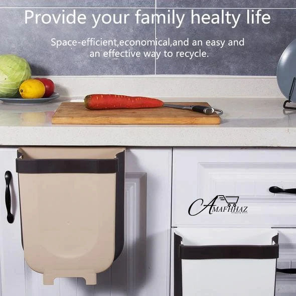 Collapsible Cabinet Door Hanging Trash Bin