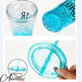 Glitter Double Freezer Ice Glass 