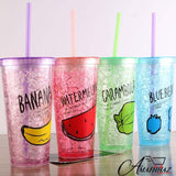 Glitter Double Freezer Ice Glass 