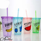 Glitter Double Freezer Ice Glass 