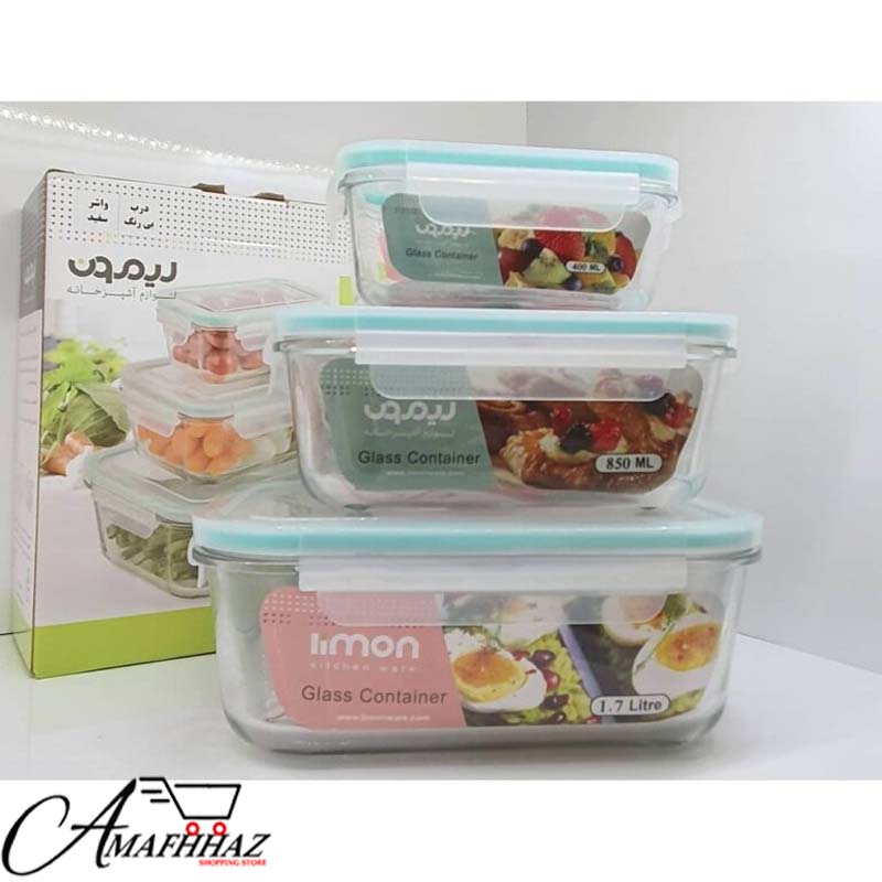 Limon 3 Glass Lunch Box Container Set