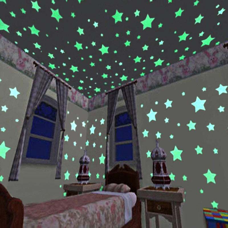 Night Glow Stars for Kids Room Pack of 100