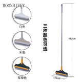 Floor Scrub Brush 2 In 1 Cleaning Brush Long Handle Detachable Wiper Magic Broom Brush Scraper Tile Kitchen Cleaning Tool