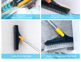 Floor Scrub Brush 2 In 1 Cleaning Brush Long Handle Detachable Wiper Magic Broom Brush Scraper Tile Kitchen Cleaning Tool