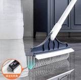Floor Scrub Brush 2 In 1 Cleaning Brush Long Handle Detachable Wiper Magic Broom Brush Scraper Tile Kitchen Cleaning Tool