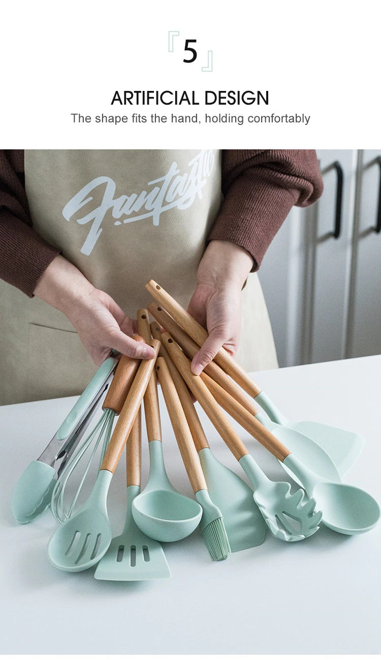 12pcs Silicone Spoon Set