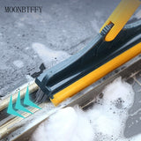 Floor Scrub Brush 2 In 1 Cleaning Brush Long Handle Detachable Wiper Magic Broom Brush Scraper Tile Kitchen Cleaning Tool