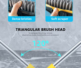 Floor Scrub Brush 2 In 1 Cleaning Brush Long Handle Detachable Wiper Magic Broom Brush Scraper Tile Kitchen Cleaning Tool