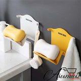1 Pcs Wall-Mounted Plastic Soap Tray