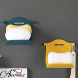 1 Pcs Wall-Mounted Plastic Soap Tray