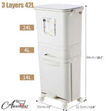 3 Layer Storage Trash Bin