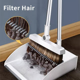 Broom and Dustpan Set for Home, 180 Degree Rotating Broom Set Indoor