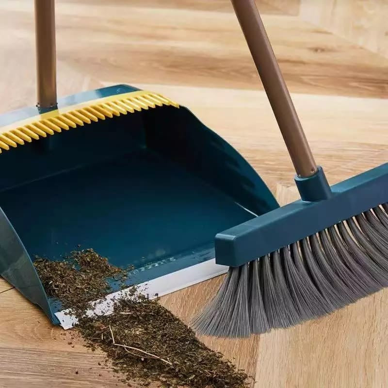Broom and Dustpan Set for Home, 180 Degree Rotating Broom Set Indoor