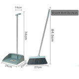 Broom and Dustpan Set for Home, 180 Degree Rotating Broom Set Indoor