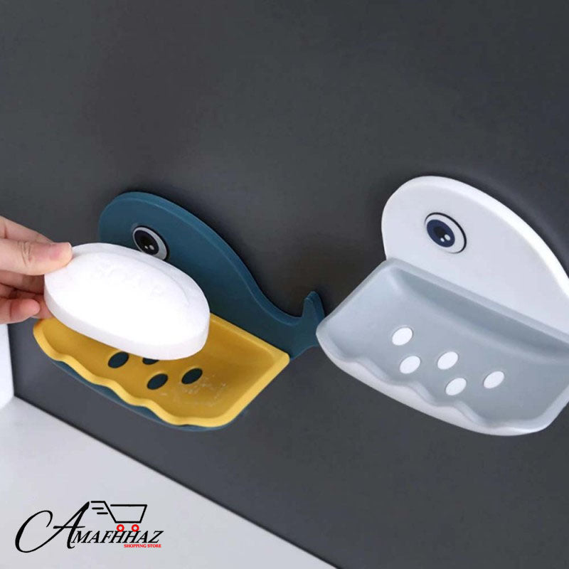 Little Whale Shapes Soap Dish Wall Mounted