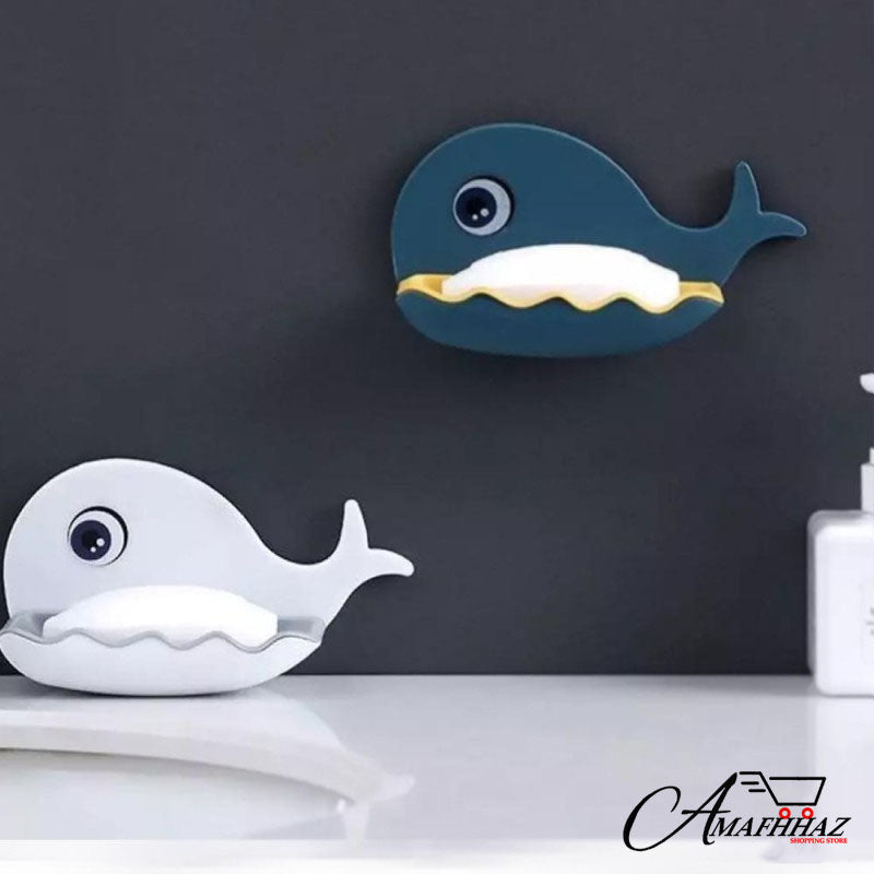 Little Whale Shapes Soap Dish Wall Mounted