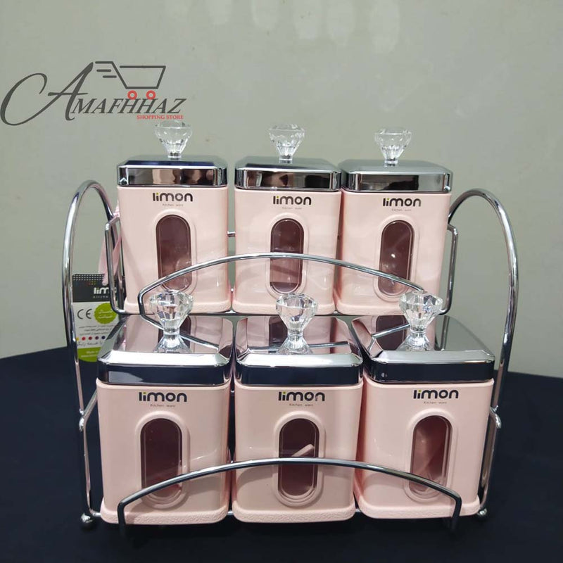 Limon 6 Pieces Acrylic Jars Set,