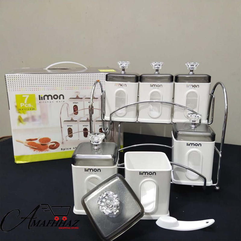Limon 6 Pieces Acrylic Jars Set,